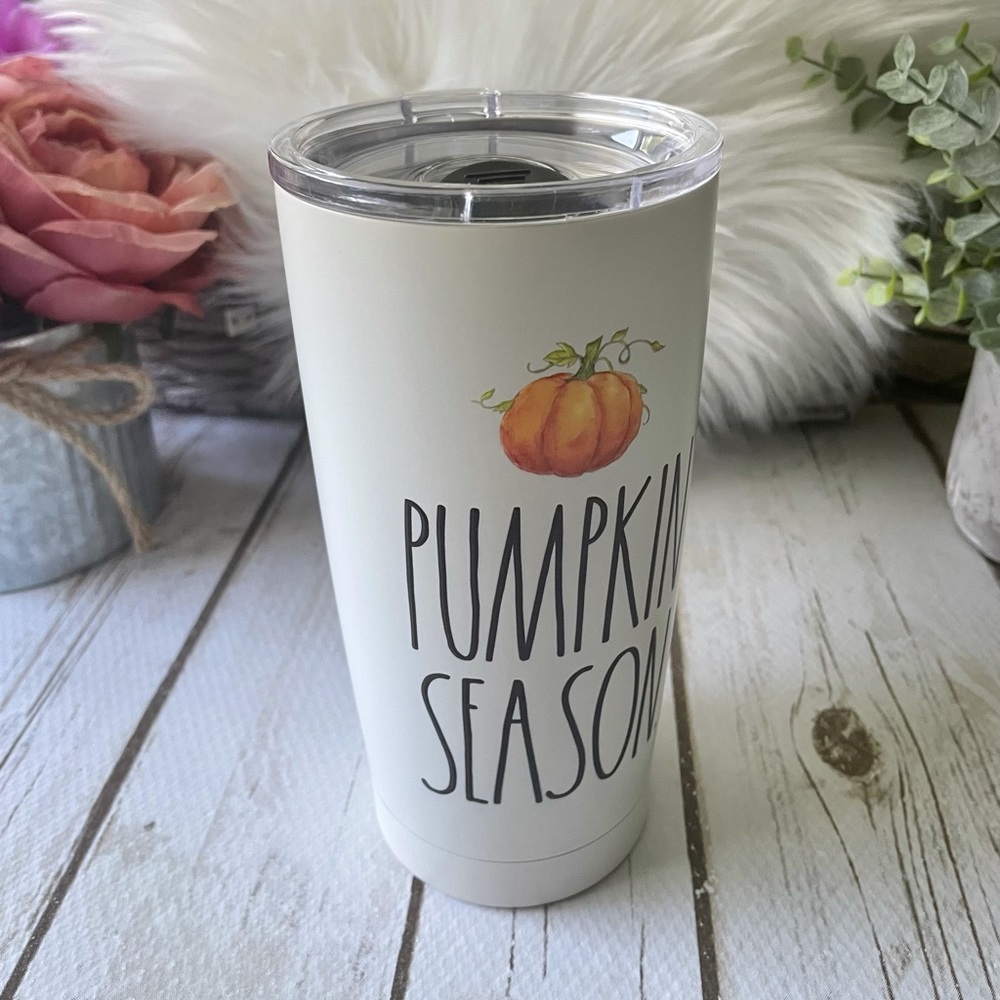 🆕 2021 Release Rae Dunn Insulated Tumbler “Pumpkin Season” BPA Free